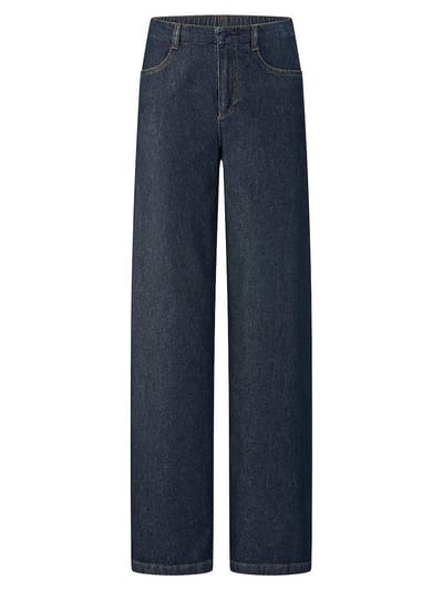 Wide Fit-jeans Van Peter Hahn denim