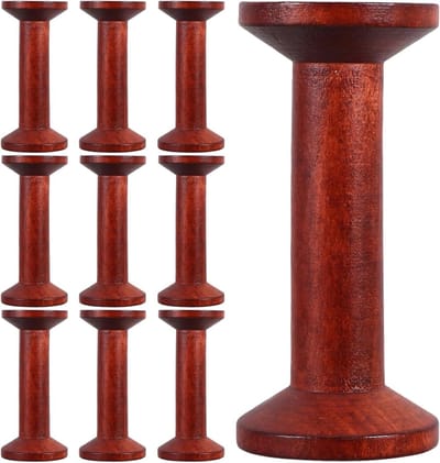 Houten Spoelen - Lege Klossen - Knutselprojecten Organiseren - Klassieke Vintage Look - 10 Stuks - Bruin