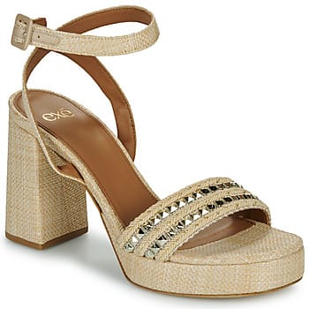 Sandalen met hakken Exé Shoes 619-ANCONA-RAFFIA-BEIGE-GOLD