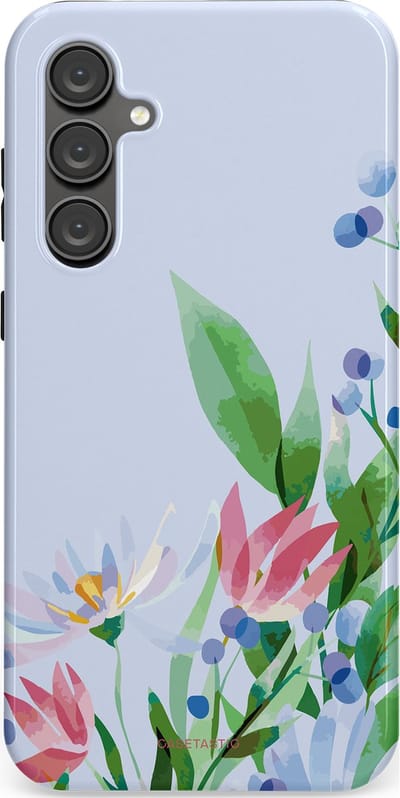 Casetastic hoesje geschikt voor Samsung Galaxy S23 FE - Dubbellaagse bescherming - Dromen in pastel - Fashion Case - Lichtgrijs Mintgroen