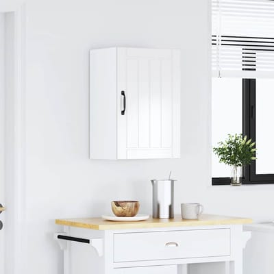 vidaXL - Keukenbovenkast - Lucca - bewerkt - hout - hoogglans - wit