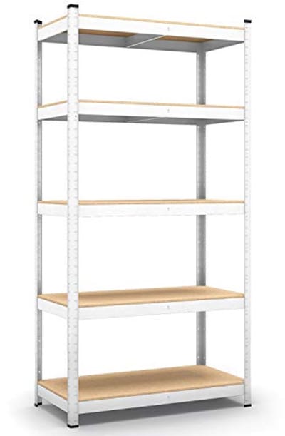 Zwaar Opbergrek voor Garage en Werkplaats, Belastbaar tot 875 kg, Verzinlkt Metaal, 200 x 120 x 60 cm