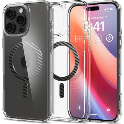 Spigen Ultra Hybrid MagFit - Hoesje Geschikt voor Apple iPhone 16 Pro Max - Compatibel met MagSafe - Back Cover Carbon Fiber