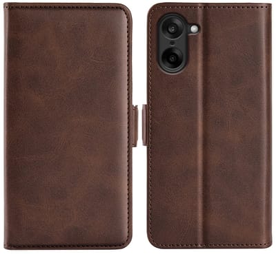 MobyDefend Hoesje - Geschikt voor OnePlus Nord CE 5 - Luxe Wallet Book Case (Sluiting Zijkant) - Bruin