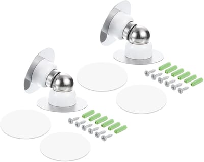 2 stuks - Deurstopper - Magnetische Deurvanger - Deurbuffer - Binnen Deurstoppers - magnetische deurstopper - roestvrijstalen - muurbeschermer - deurstopper - met tape en verborgen schroeven - voor thuis, kantoor - 54*54*47 mm - wit