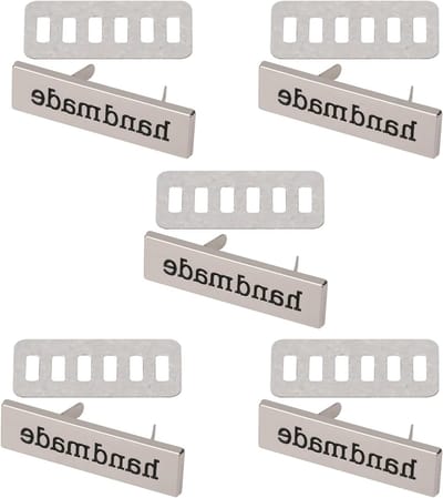 Metalen Handgemaakte Labels - Gegraveerde Tags - Handgemaakte Producten - Rechthoekig Ontwerp - 36 cm x 1 cm - Zilver