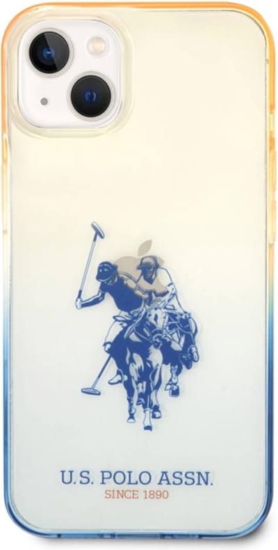 U.S. POLO ASSN., Hoesje geschikt voor iPhone 14 Plus - Double Horse, Blauw