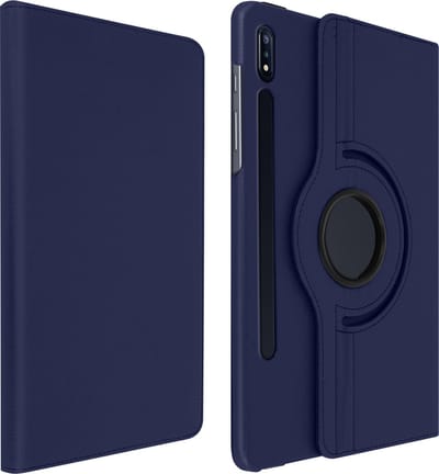 Avizar Integrale Hoes Geschikt voor Samsung Galaxy Tab S8 met 360° Draaibare Standaard, Nachtblauw