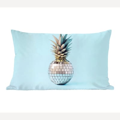 Sierkussens - Kussentjes Woonkamer - 60x40 cm - Blauw - Ananas - Disco - Discobal