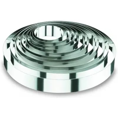 Ronde roestvrijstalen taartring Lacor 18/10 - 7X6 cm
