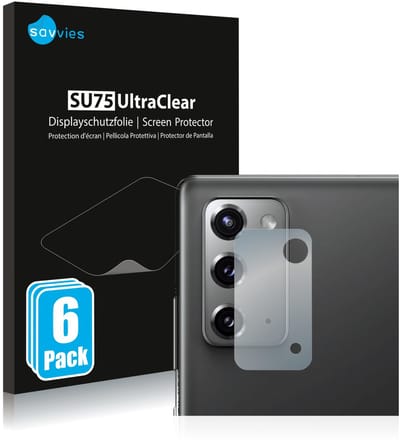 Savvies - Screenprotector voor Samsung Galaxy Note 20 5G (ALLEEN Camera Lens) - Folie Beschermfolie transparant 6 Stuks