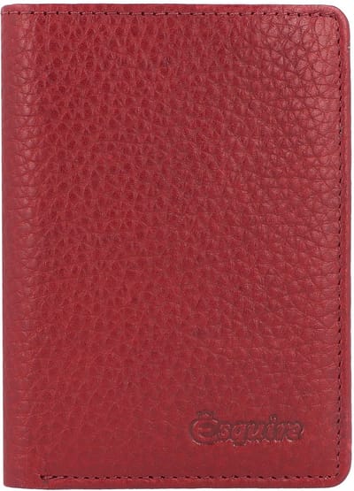 Esquire Oslo creditcard etui RFID leer 8 cm - 7 Sleuven - rot