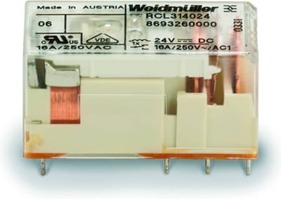 Weidmüller RCL314024 Steekrelais 24 V/DC 16 A 1x wisselcontact 20 stuk(s)