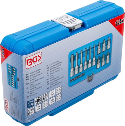 BGS Dopsleutelbitset 1/4 / 1/2 Torx 18 delig