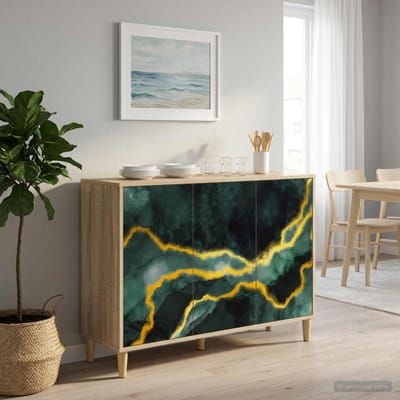 vidaXL - Dressoir - WIJHE - Sonoma - 102 - x - 33 - x - 75 - cm - Bewerkt - hout