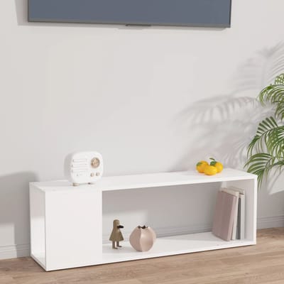 Vidaxl TV-meubel, Wit, 100X24X32 Cm, Materiaal Houtvezelplaat