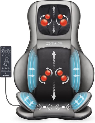 Shiatsu Massagekussen voor Rug en Nek met Warmte en Luchtcompressie – 2D/3D Kneadmassage voor Volledige Ontspanning