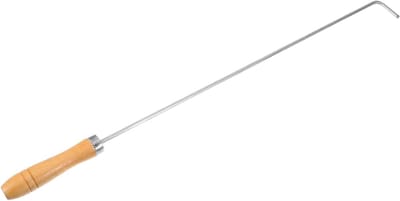 Vuurkorf Poker - Haard Gereedschap - Buiten Koken - Stevig Metaal Hout - 58.5 cm Lengte - Zilver