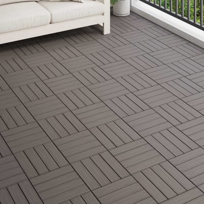vidaXL - Terras - Tegel - 3D-Design - 11 - st - Donkerbruin - 30 - x - 30 - cm - WPC