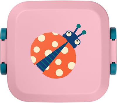 Dailygoods - Rikko Broodtrommel voor Kinderen - Dierenparade Bento Box met Vakken