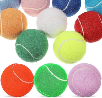 Kleurrijke Tennisballen - Honden Speelgoed - Puppy Training - Duurzaam Rubber Materiaal - 12 Stuks - Multi