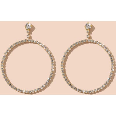 Populaire Sieraden, Diamant Klauw Ketting, Overdreven Grote Oorbellen, Ronde Cirkel Oorbellen, Modieuze Oorbellen.