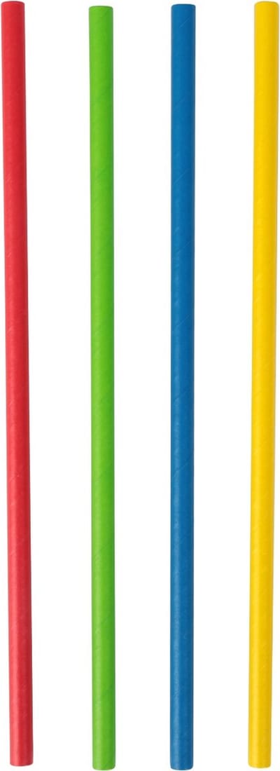 Take Dis Drinkrietje 21cm 6mm papier kleurmix FSC - Doos 250 stuks