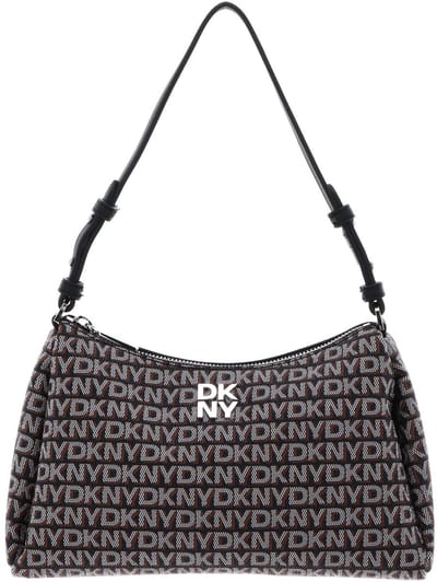 DKNY schoudertas Remy Top Zip Shoulder Bag Black / Saddle veelkleurig