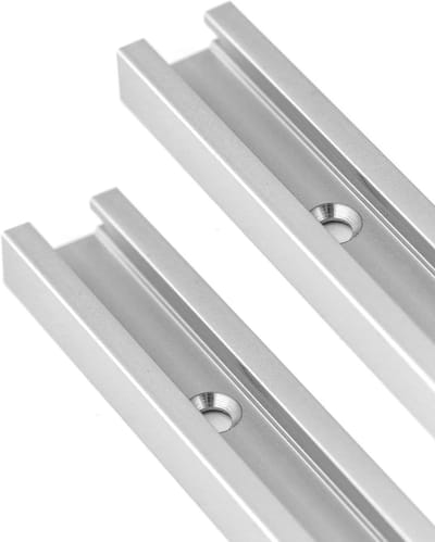300mm T-Rail T-Slot Mitre Rail van Aluminium voor Tafelzaag, Dubbele Track voor Houtbewerking, 19 x 10 mm, 2 Stuks, Precisie en Duurzaamheid in Gereedschap
