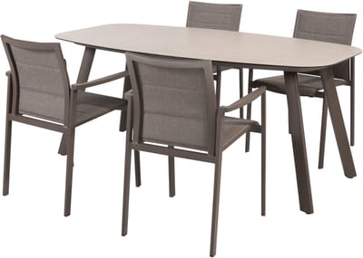 Manolo Cortina dining tuinset 180x95xH75 cm 5 delig keramiek terre Taste 4SO