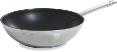 BK Allround Wokpan 28cm – 4.2L - PFAS-vrije antikleeflaag – Wokpan inductie – Keramische pan - Ovenbestendig tot 230°C - Zonder deksel - Zilver