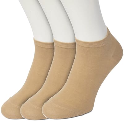 Bonnie Doon Sneakersokken Heren Beige/Zand maat 40/46 - 3 paar - Basis Korte Sokken - Gladde Naden - Enkel Sokken - Uitstekend Draagcomfort - Enkelsokken - Sneaker Sokken - 3-pack - Multipack - Effen - Beige - Licht Bruin - Sand - OL8120013.342