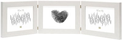 Deknudt Frames fotolijst S41VF1 H3H - wit - drieluik -  3x 10x15 cm