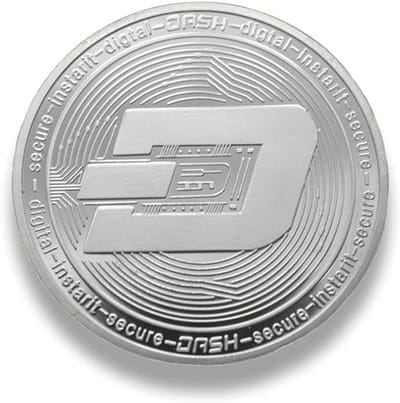 Dash cryptomunt - Crypto token - Verzamelmunt - Cryptocurrency - Collectible - RVS - Zilverkleurig -Jonyx