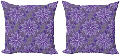 ABAKUHAUS – Mandala Kussenhoes Set 2x40x40 cm – Dubbeldruk – Multicolor