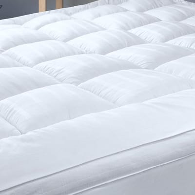 Knuffelige mat topper 90x200cm - Zachte matrastopper met 100% katoenweefsel