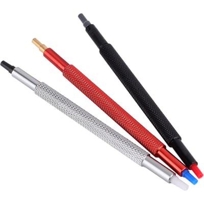 Lot de 3 pièces Poussoirs à aiguilles de montre Kit d'outils de pose Outil de réparation de montres-bracelets d'horlogers black