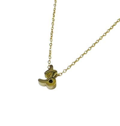 Plux Fashion Steenbok Ketting - Goud - 2mm/40cm + 5cm Verlengstuk - Sieraden - Sterrenbeeld Ketting - Steenbok Sterrenbeeld - Stainless Steel - Sieraden Cadeau - Capricorn Necklace - Gouden Ketting Dames - Ketting Met Hanger - Roestvrijstaal
