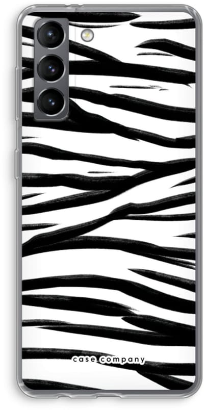Case Company® - Hoesje geschikt voor Samsung Galaxy S21 hoesje - Zebra pattern - Soft Cover Telefoonhoesje - Bescherming aan alle Kanten en Schermrand