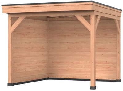 Douglas overkapping, 300 x 300, Met achterwand en zijwand, Westwood Comfort Basic