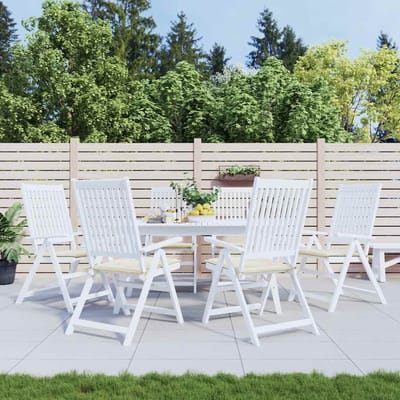 vidaXL - Tuinstoelkussens - 6 - st - 50x50x3 - cm - oxford - stof - crèmekleurig