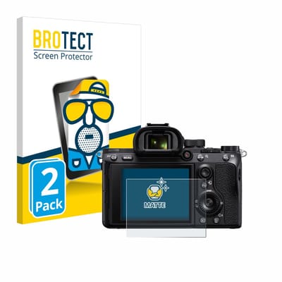 BROTECT - Screenprotector voor Sony Alpha 7 III / 7R II / 7S II - Folie Beschermfolie matte 2 Stuks