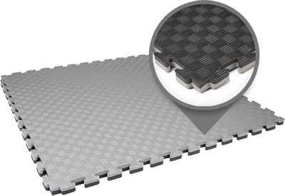 Rubbermagazijn - Fitness puzzelmat - 100x100cm - Grijs - Lichtgrijs - Dikte 2,5cm - Eva foam traanplaat