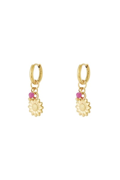 Roze bloemblaadjes oorbellen Rose Red