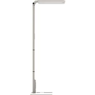STARIS LED-staanlamp, 80 W, 10070 lm, 3000 - 6000 K, dimbaar, directe/indirecte verlichting, voor computerwerkplekken, daglichtsensor, 3 stopcontacten, zilver