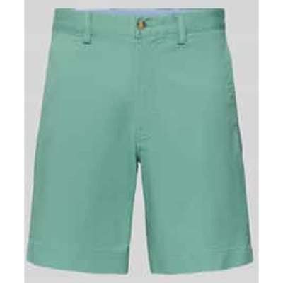 Straight fit chino-shorts van Katoenmix