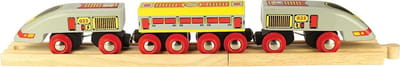 Bigjigs Wooden High Speed Train incl. Rails