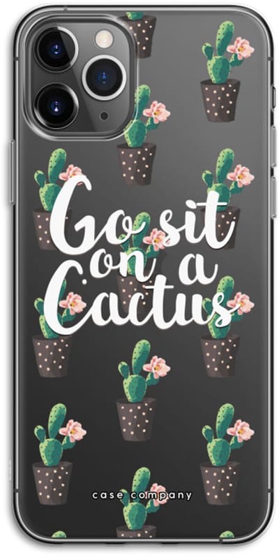Case Company® - Hoesje geschikt voor iPhone 11 Pro hoesje - Cactus quote - Soft Cover Telefoonhoesje - Bescherming aan alle Kanten en Schermrand
