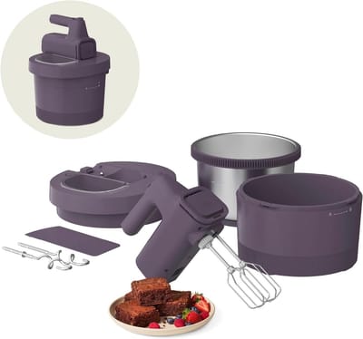 Elektrische Keukenmixer - Handmixer Blender - Bakken en Mixen - 2-in-1 Functionaliteit - 3.5 Liter Kom - Plum