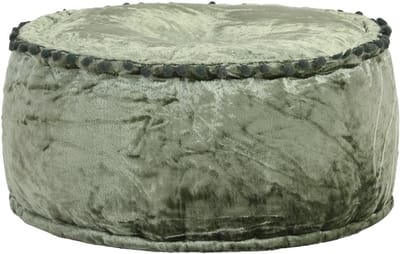 Ronde fluwelen poef 40x20 cm comfortabel zit- en voetenbankje